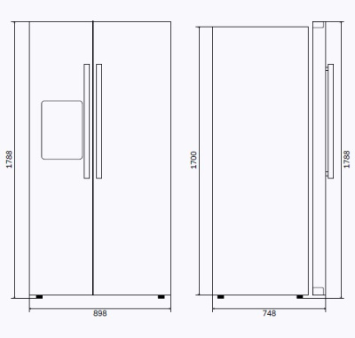 Холодильно-морозильный шкаф side-by-side ILVE Отдельностоящий холодильник ILVE RN 9020 SBS/MGP 