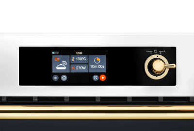 Компактный духовой шкаф Ultracombi 3 в 1 ILVE 645-SNHSW/AWG античный белый (ручки латунь) УЦЕНКА