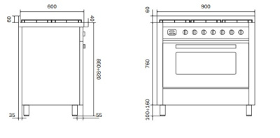 Кухонный блок ILVE L096WMP/MGD